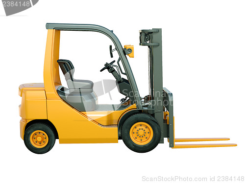 Image of Forklift truck isolated