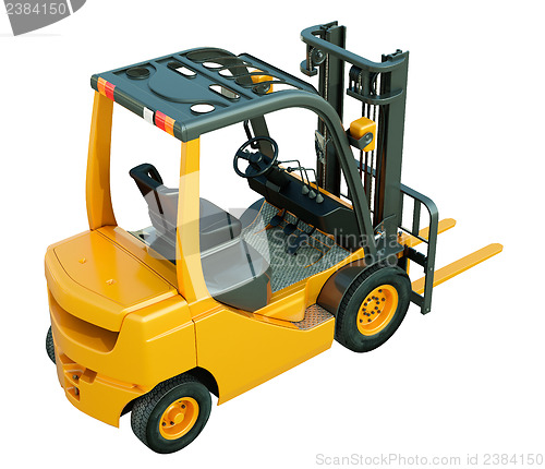 Image of Forklift truck isolated