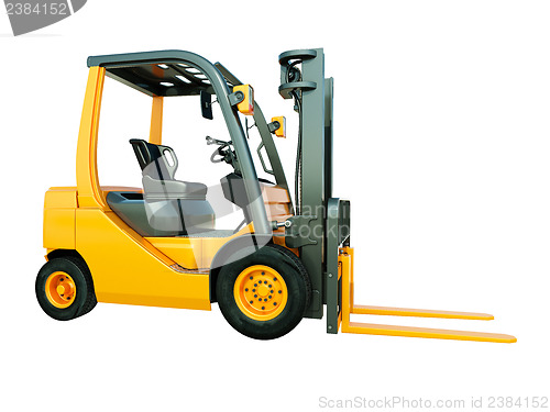 Image of Forklift truck isolated