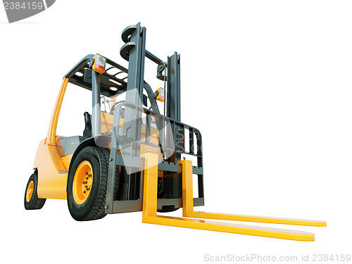 Image of Forklift truck isolated