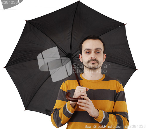 Image of Man with umbrella