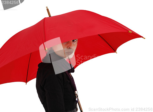 Image of Woman with umbrella