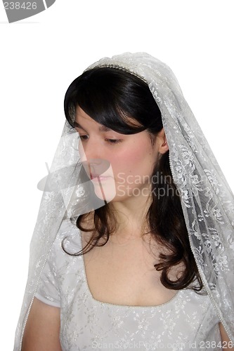 Image of Thoughtful Bride Colored