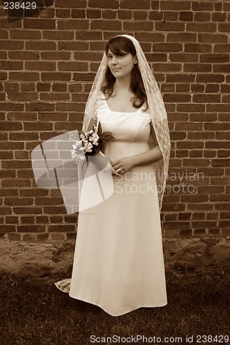 Image of Sepia Gazing Bride