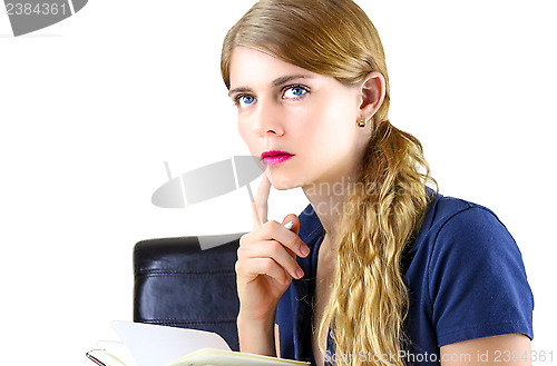 Image of Woman preparing a list