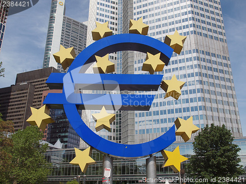 Image of Frankfurt am Main, Germany - July 5, 2013: The world famous building of the European Central Bank.