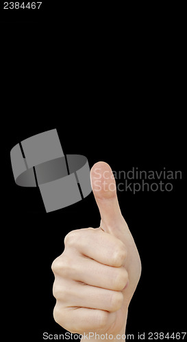 Image of White hand on black