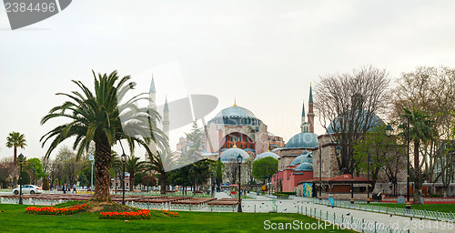 Image of Hagia Sophia in Istanbul, Turkey early in the morning