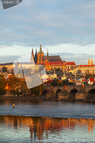 Image of Overview of old Prague from Charles bridge side