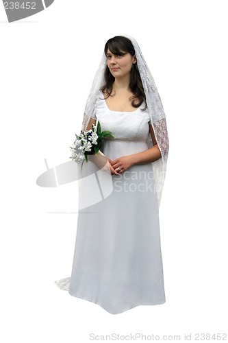 Image of Isolated Gazing Bride