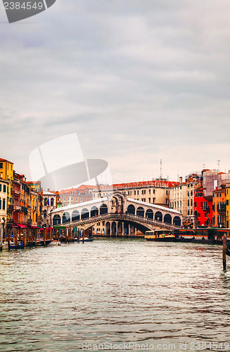 Image of Rialto Bridge (Ponte Di Rialto) in Venice, Italy