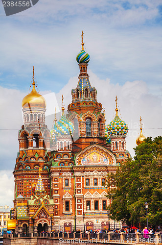 Image of Savior on Blood Cathedral in St. Petersburg, Russia