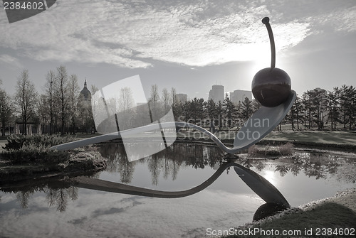 Image of The Spoonbridge and Cherry at the Minneapolis Sculpture Garden 