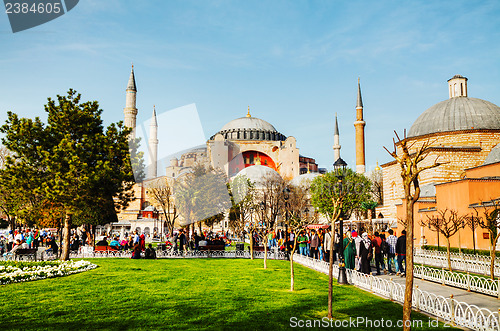 Image of Hagia Sophia in Istanbul, Turkey early in the morning