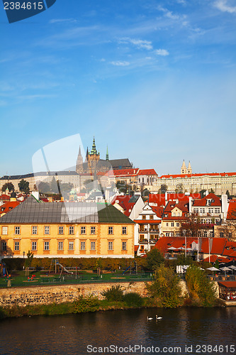 Image of Overview of old Prague from Charles bridge side