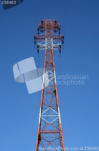 Image of Top of the red power tower