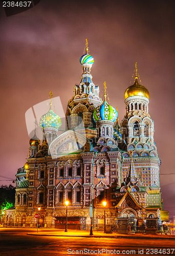 Image of Savior on Blood Cathedral in St. Petersburg, Russia