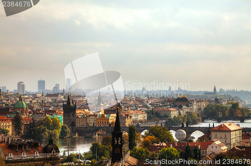 Image of Overview of old Prague from Charles bridge