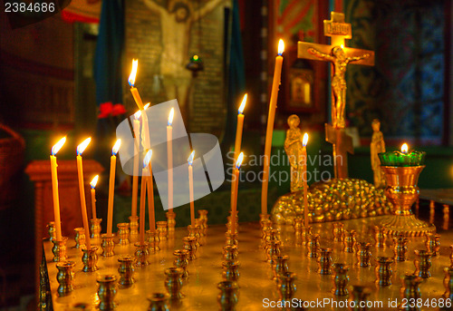 Image of Candles in an Orthodox church