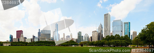 Image of Downtown Chicago, IL on the sunny day