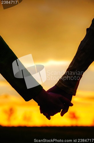 Image of Teen girls holding hands