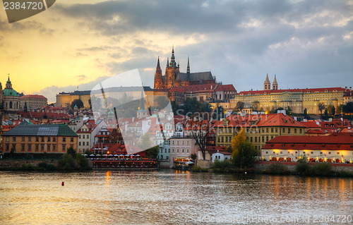 Image of Overview of old Prague from Charles bridge side