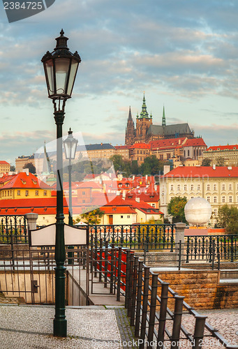 Image of Overview of old Prague from Charles bridge side