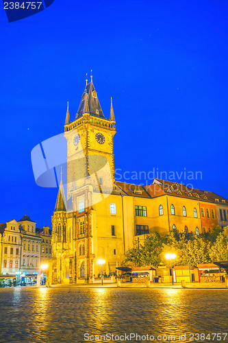 Image of Old market square in Prague at night