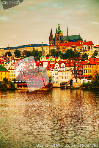 Image of Overview of old Prague from Charles bridge side