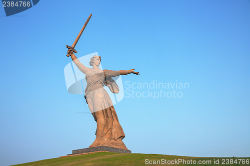 Image of 'The Motherland calls!' monument in Volgograd, Russia