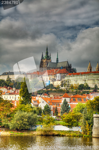 Image of Overview of old Prague from Charles bridge side