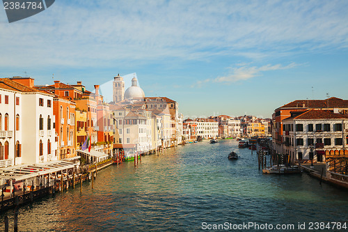 Image of Panoramic view to Grande Canal in Venice, Italy