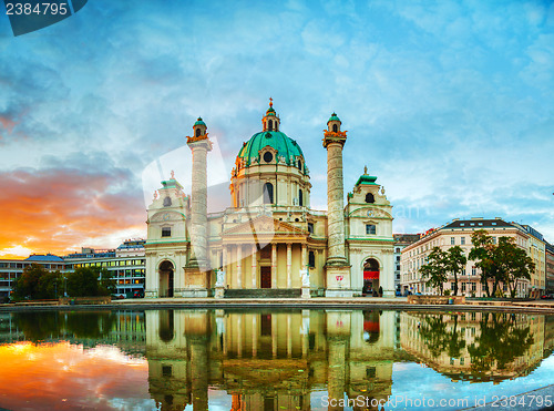 Image of Karlskirche in Vienna, Austria