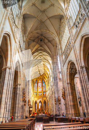 Image of St. Vitus Cathedral interior in Prague