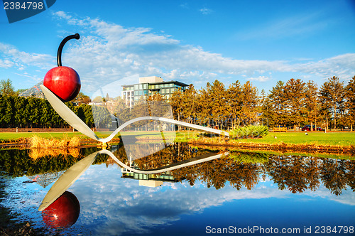 Image of The Spoonbridge and Cherry at the Minneapolis Sculpture Garden