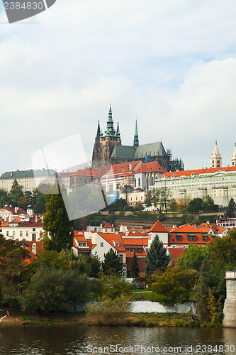 Image of Overview of old Prague from Charles bridge side