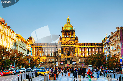 Image of Building of the National Museum in Prague on a sunny day