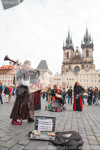 Image of Street performers at Old town square in Prague