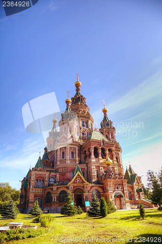 Image of Saint Peter and Paul Cathedral in Peterhof, Russia