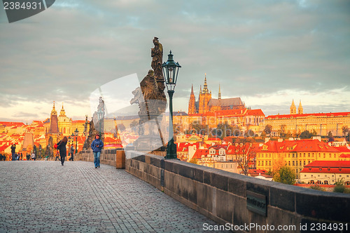 Image of Overview of old Prague from Charles bridge