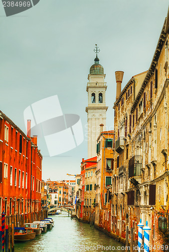 Image of Narrow canal in Venice, Italy