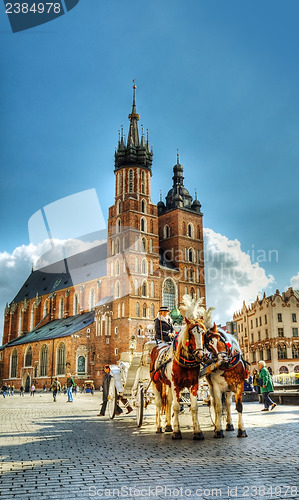 Image of Old market square in Krakow, Poland