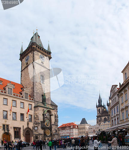 Image of Old Town City Hall in Prague in the morning