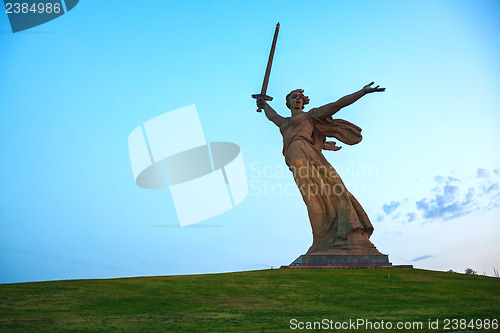 Image of 'The Motherland calls!' monument in Volgograd, Russia