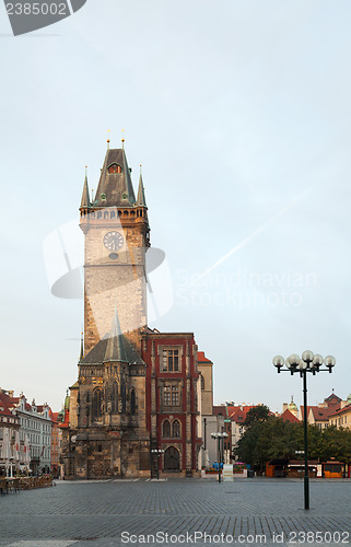 Image of Old City Hall in Prague in the morning