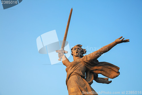 Image of 'The Motherland calls!' monument in Volgograd, Russia