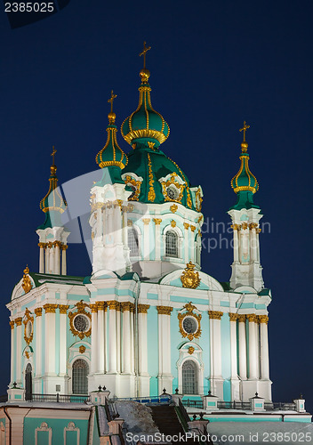Image of Saint Andrew church in Kiev, Ukraine