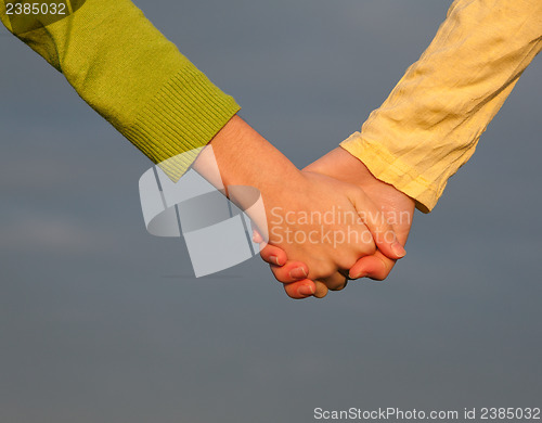 Image of Teen girls holding hands