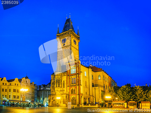 Image of Old market square in Prague at night