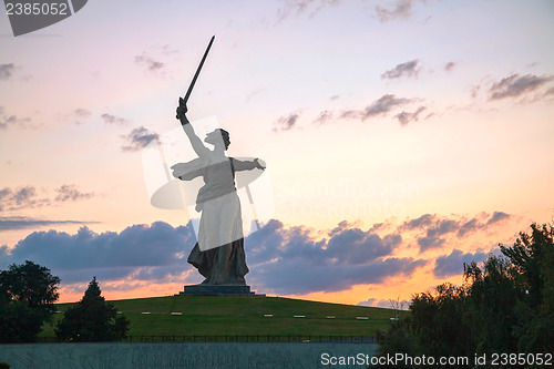 Image of 'The Motherland calls!' monument in Volgograd, Russia